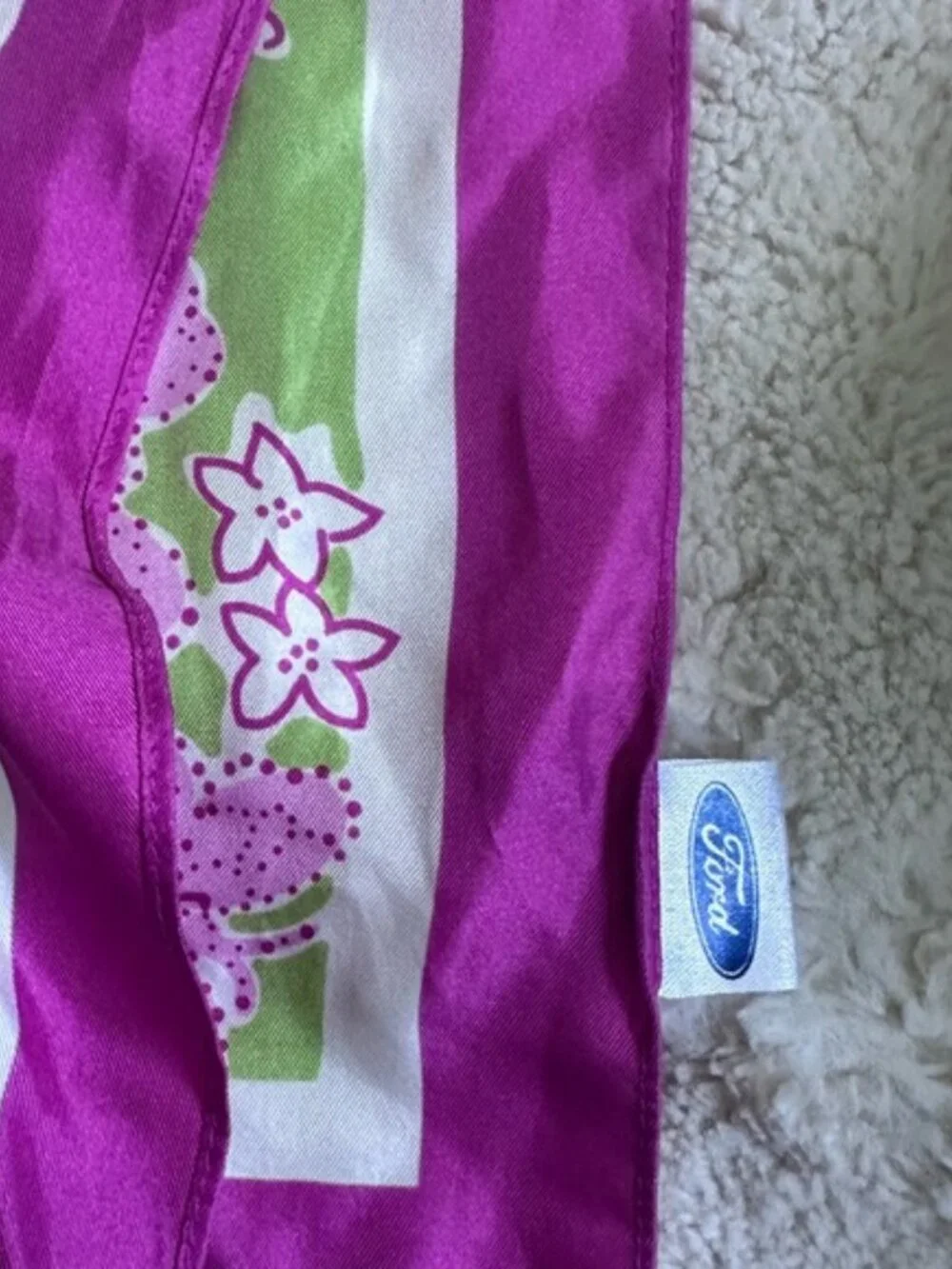 Lilly Pulitzer X Ford | Pink & Green Limited Edition Butterfly Print Silk Scarf